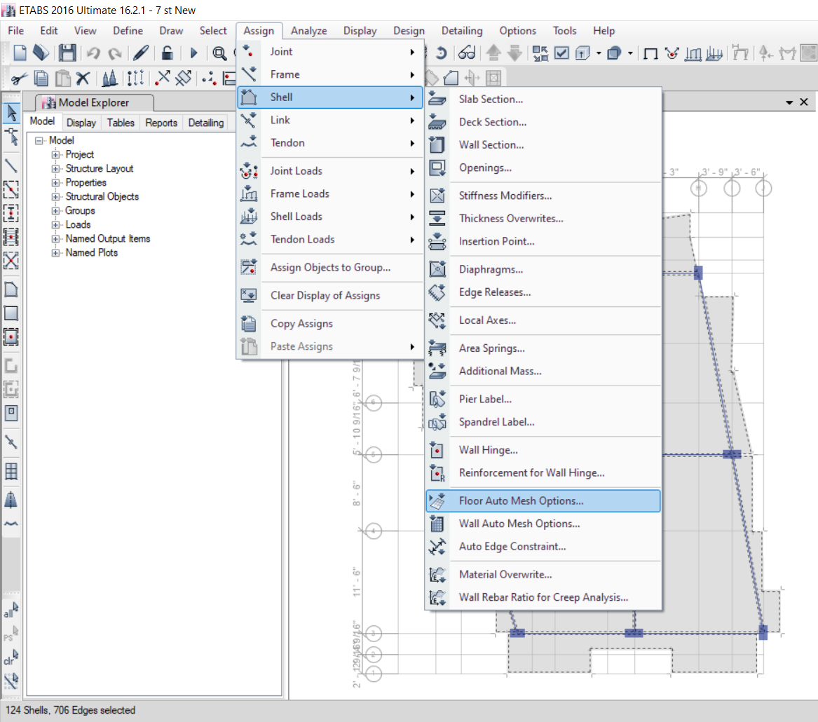 Assign → Shell → Floor Auto Mesh Options